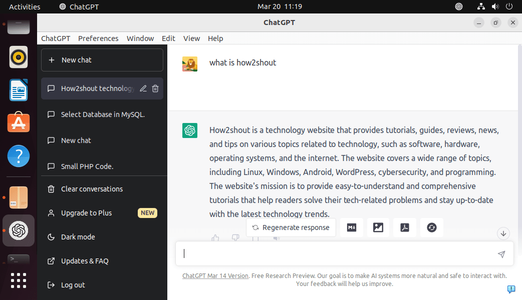 How to get ChatGPT Desktop application on Ubuntu Linux