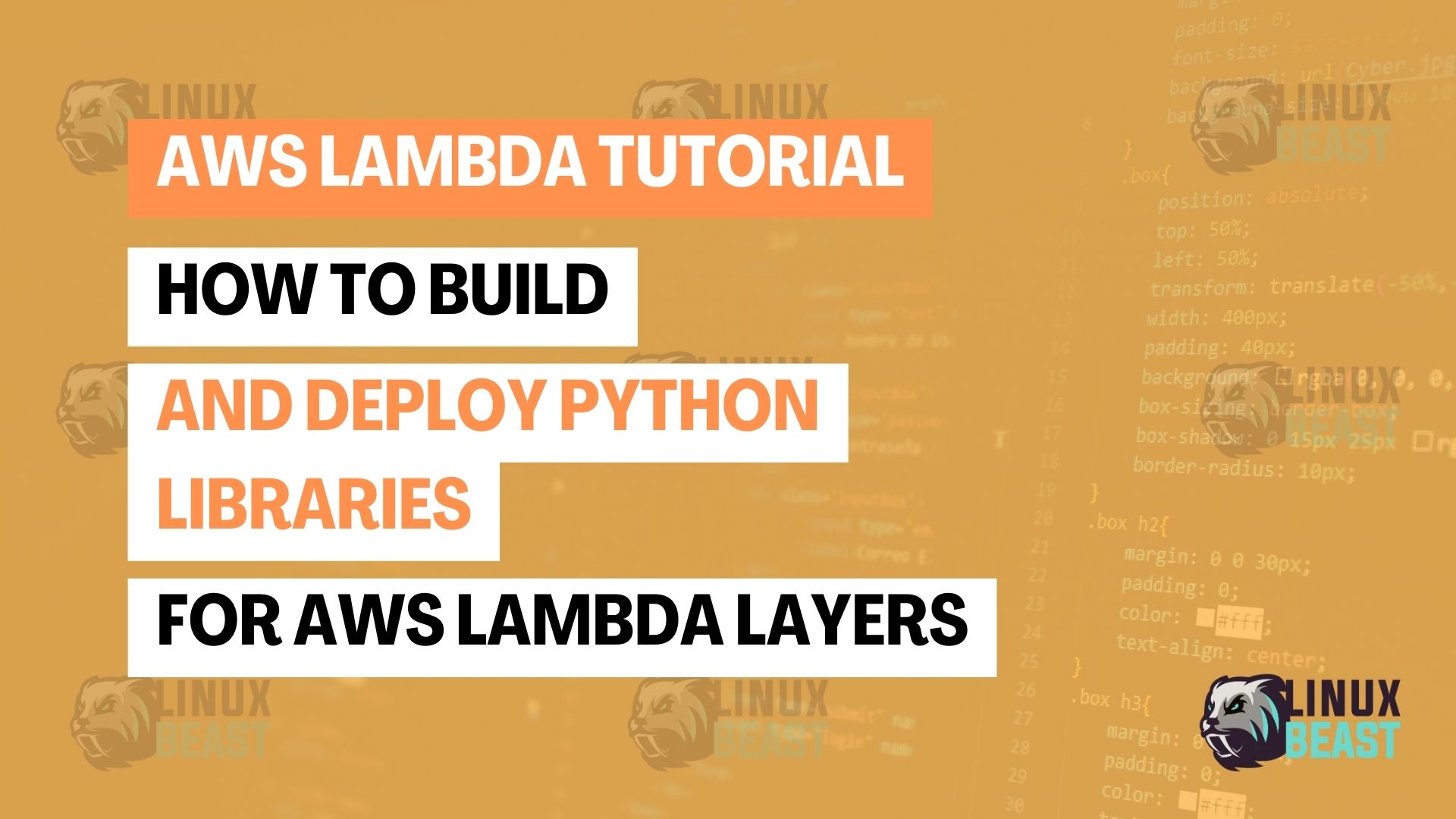 How to Build and Deploy Python Libraries for AWS Lambda Layers Linuxbeast