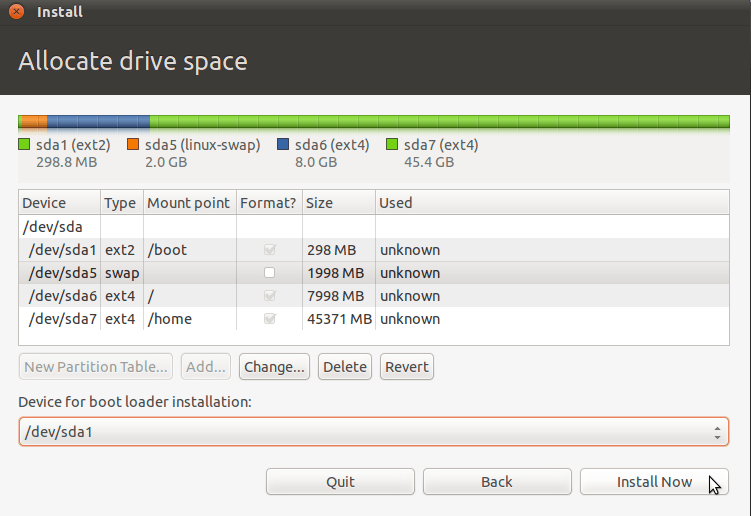 How to partition second hard drive for ubuntu headlasopa