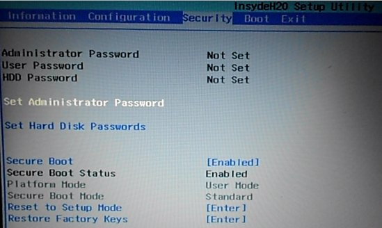 How to disable Secure Boot on a Lenovo G50 laptop