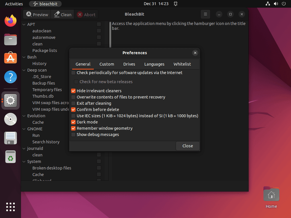 Jak nainstalovat BleachBit na Ubuntu 24.04/22.04/20.04 LinuxCapable