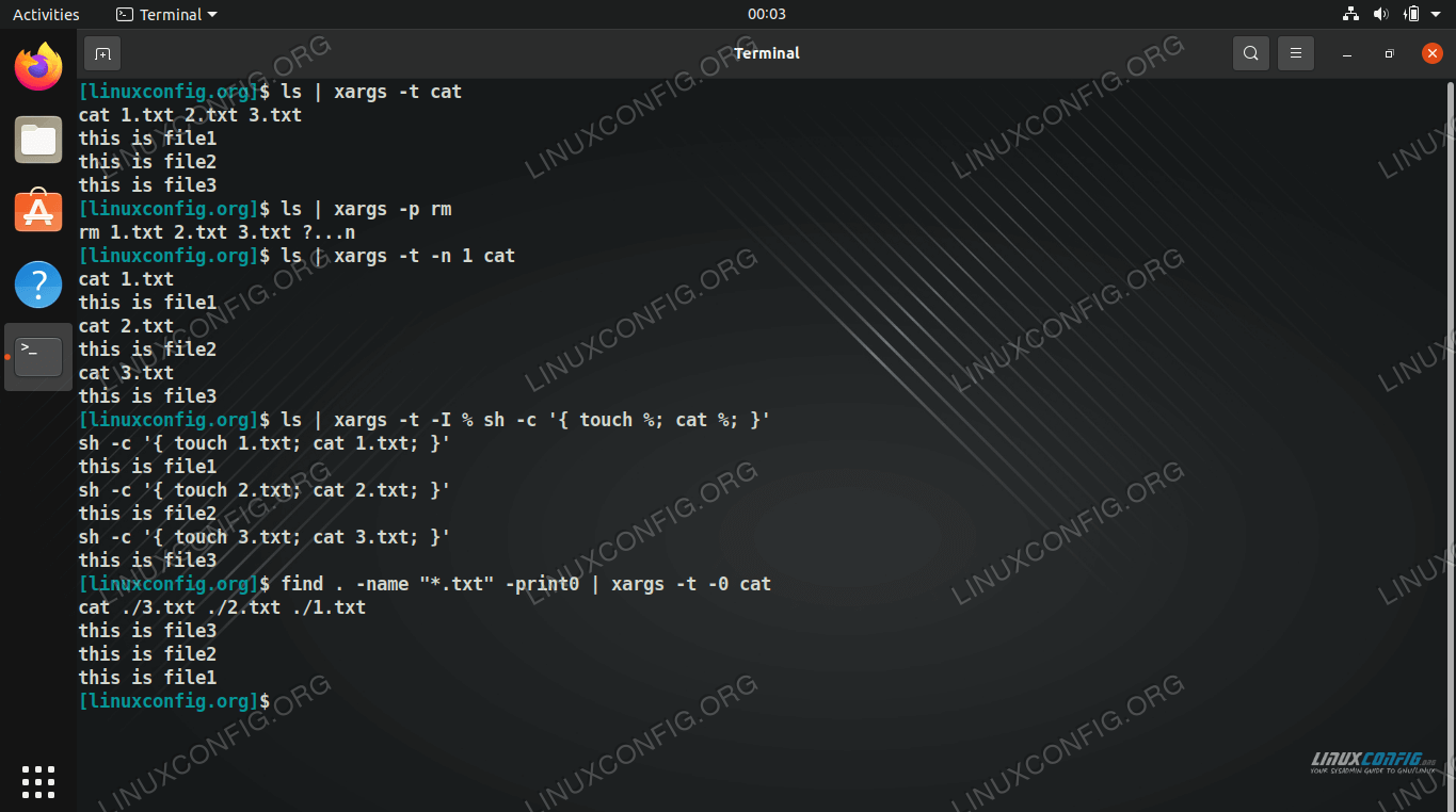 Examples on how to use xargs command on Linux