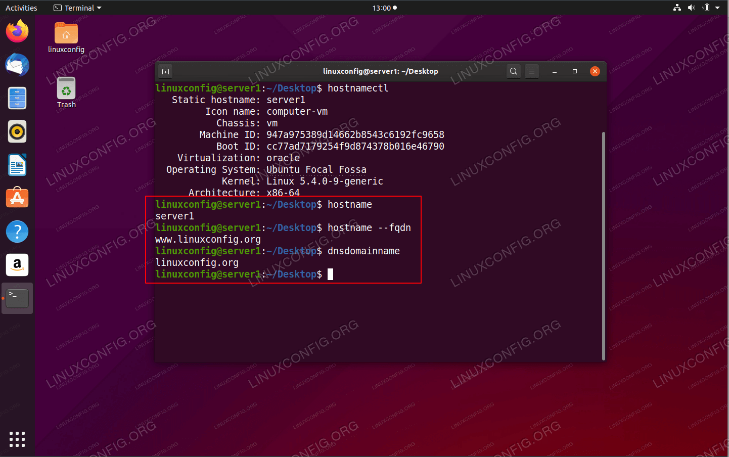 How to change FQDN ( domain name ) on Ubuntu 20.04 Focal Fossa Linux