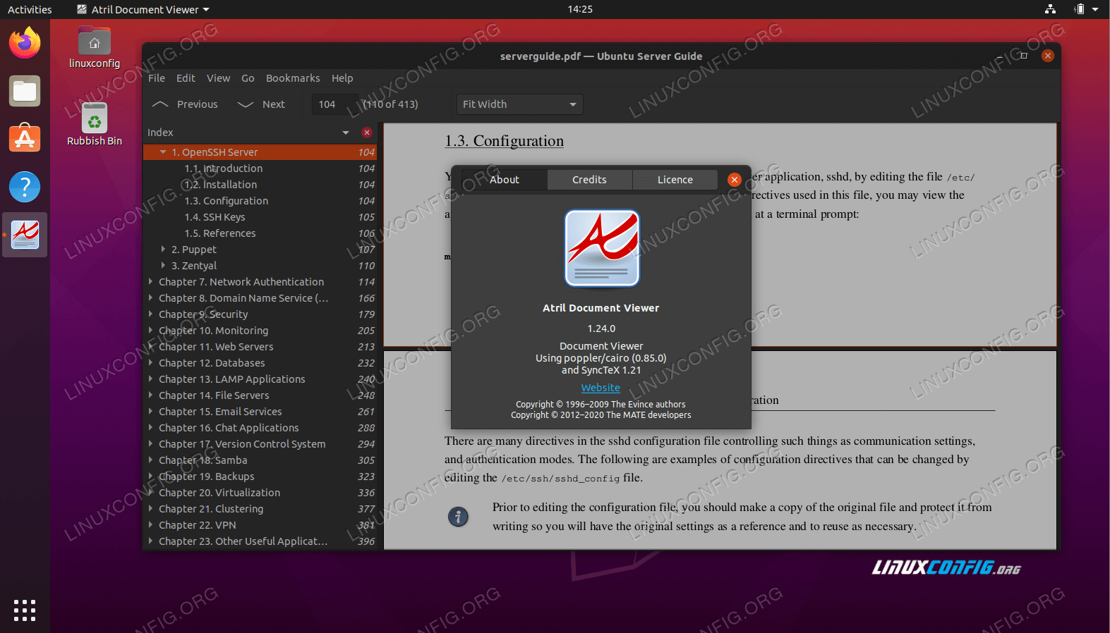PDF viewer list on Ubuntu 20.04 Focal Fossa Linux