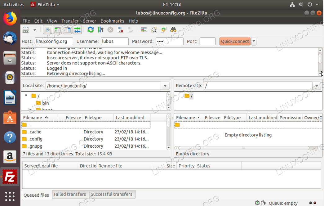 How to install FTP client for Ubuntu 18.04 Bionic Beaver Linux