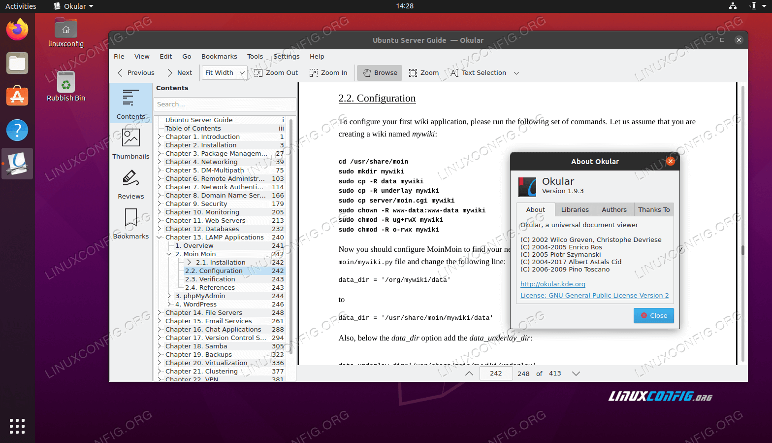 PDF viewer list on Ubuntu 20.04 Focal Fossa Linux