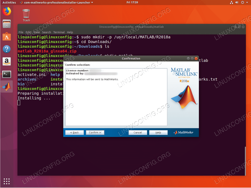 install matlab on linux