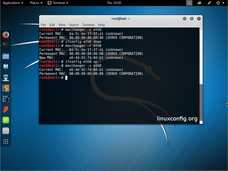 How to change MAC address using macchanger on Kali Linux LinuxConfig