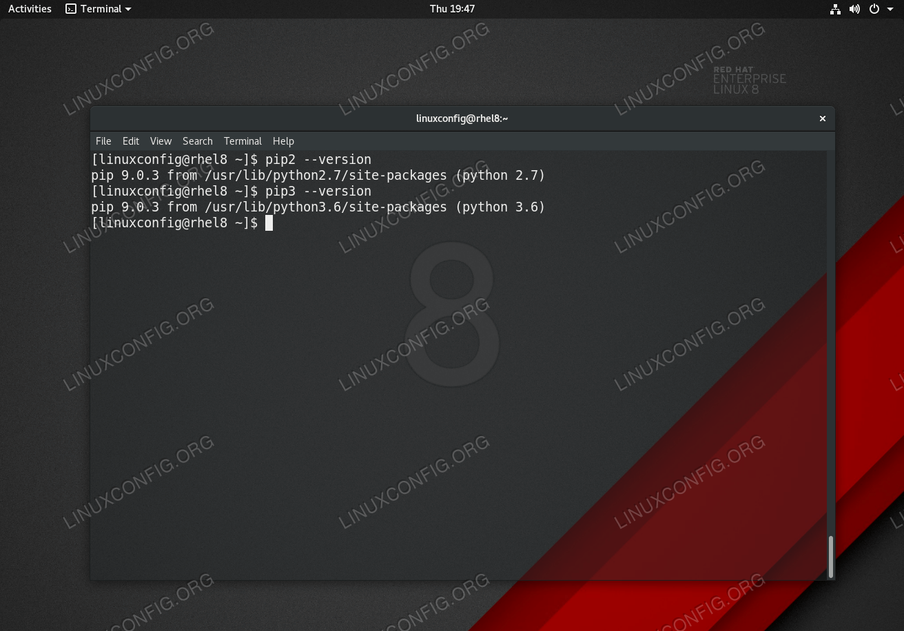 How to install pip in RHEL 8 / CentOS 8