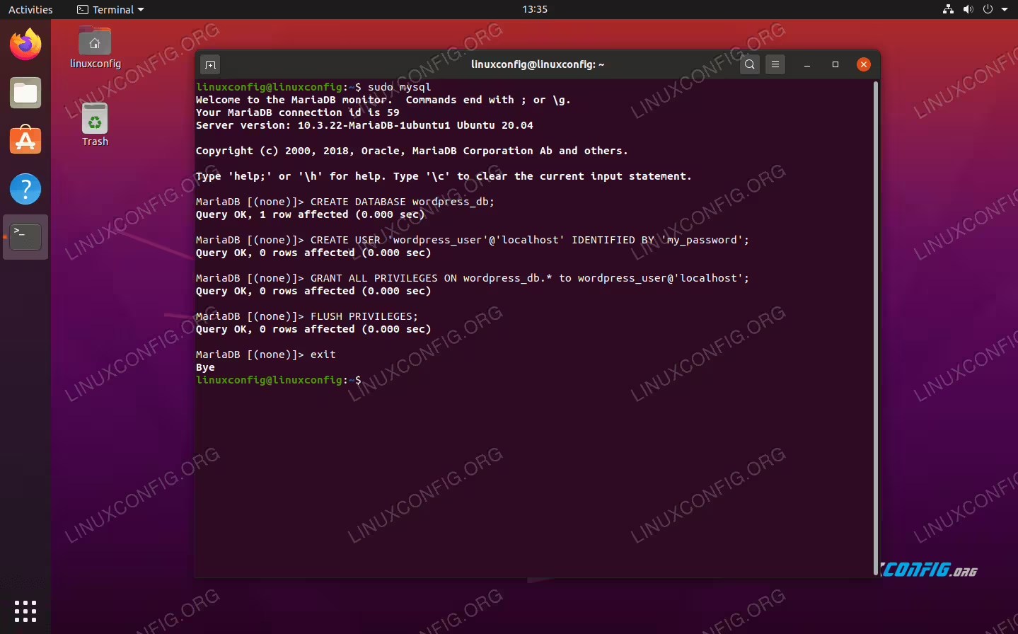 Ubuntu 20.04 Wordpress with Nginx installation Linux