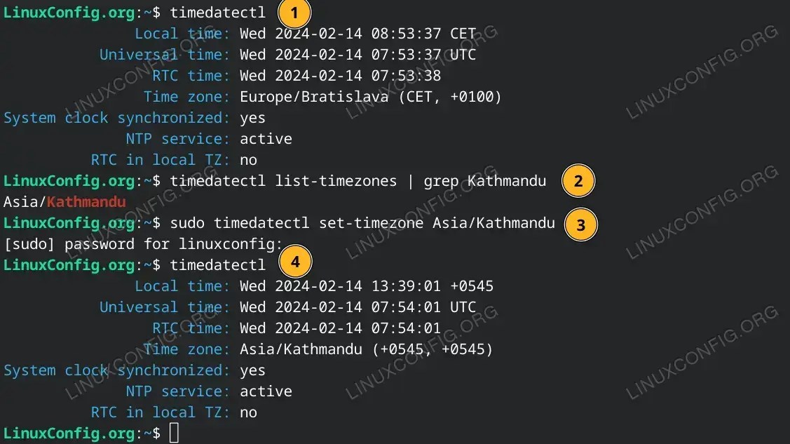 Ubuntu 24.04 Change timezone LinuxConfig