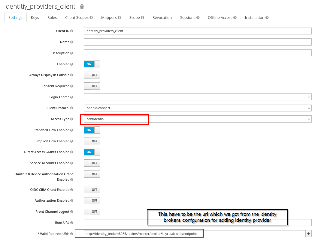 How to configure keycloak as identity provider and identity broker