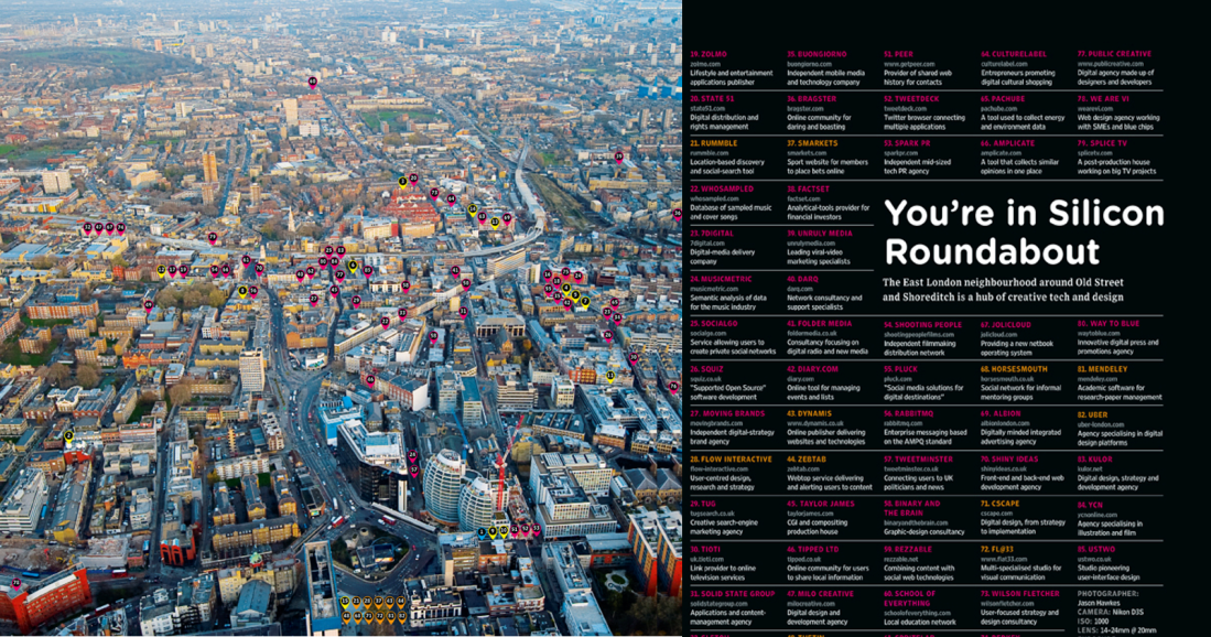 Silicon Roundabout London Map Silicon Roundabout cluster evolution and effect of public policy in