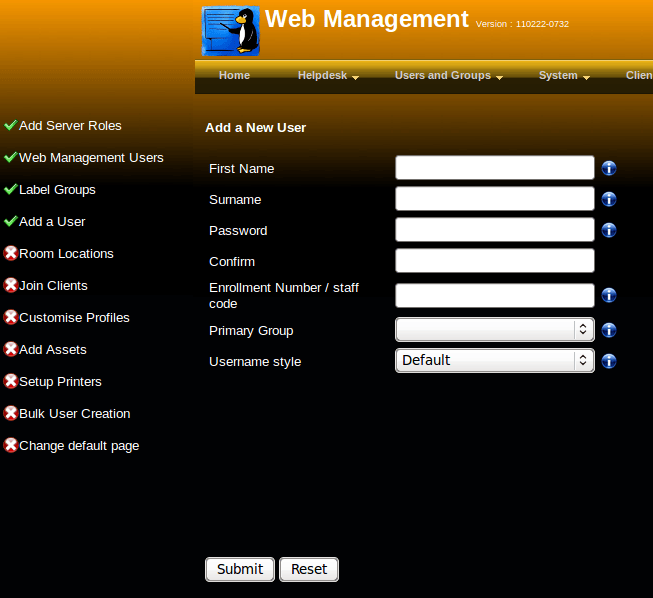 Setup Wizard Linux Schools Documentation