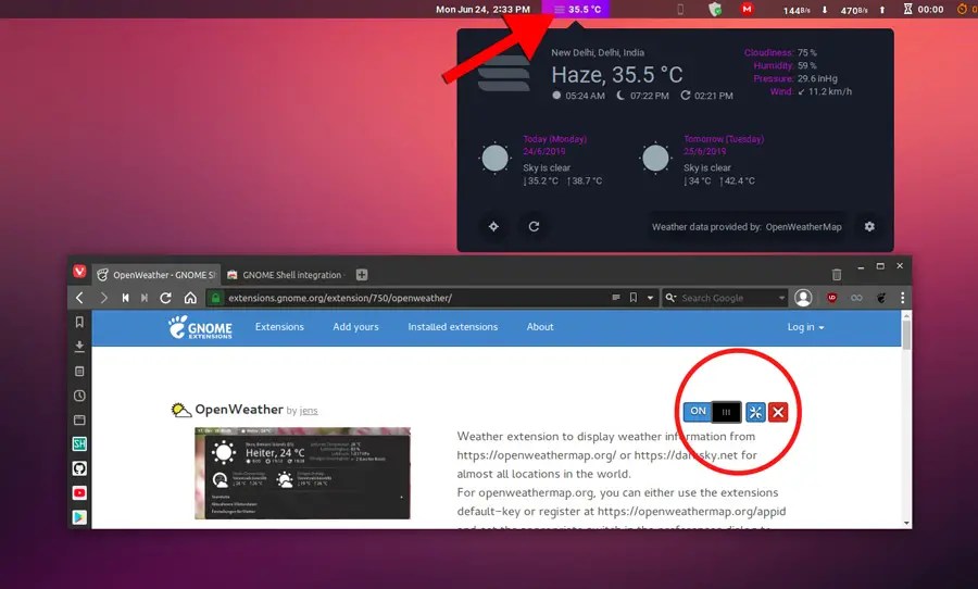 How to install extensions in Gnome 2019 LinuxH2O