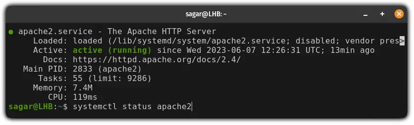 Use Systemctl Status Command to Check Service Status