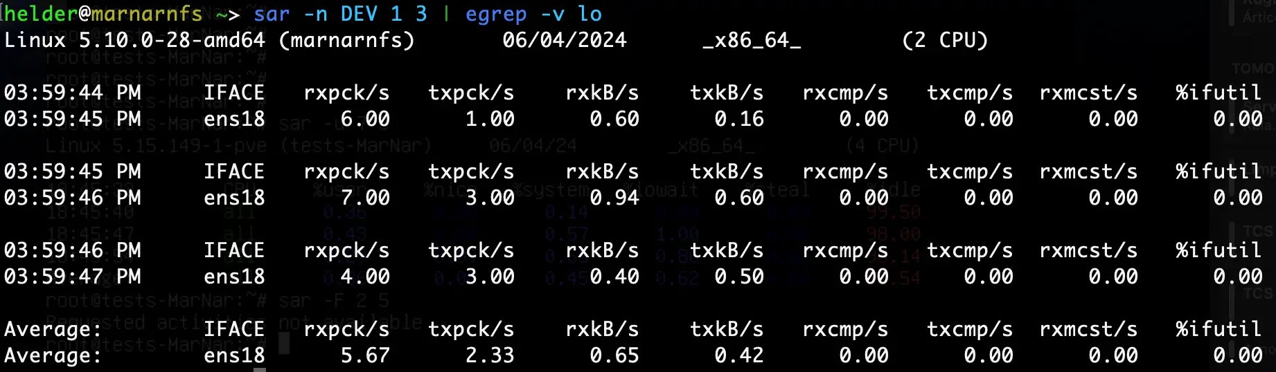 Using sar Command in Linux to Get System Resource Stats