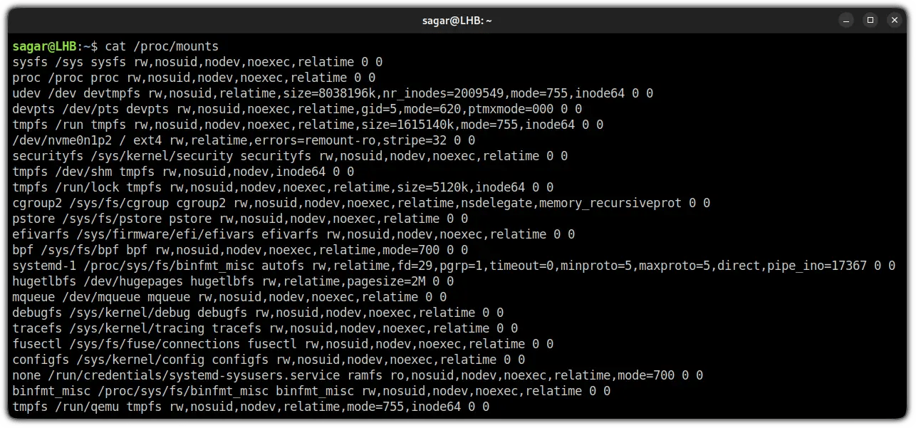 List Mounted Drives in Linux