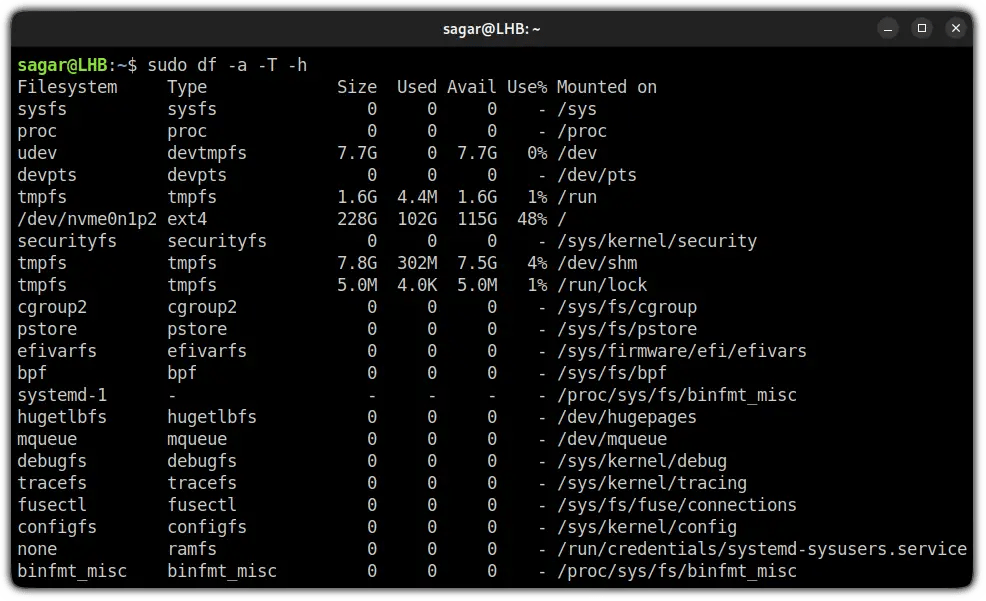 List Mounted Drives in Linux