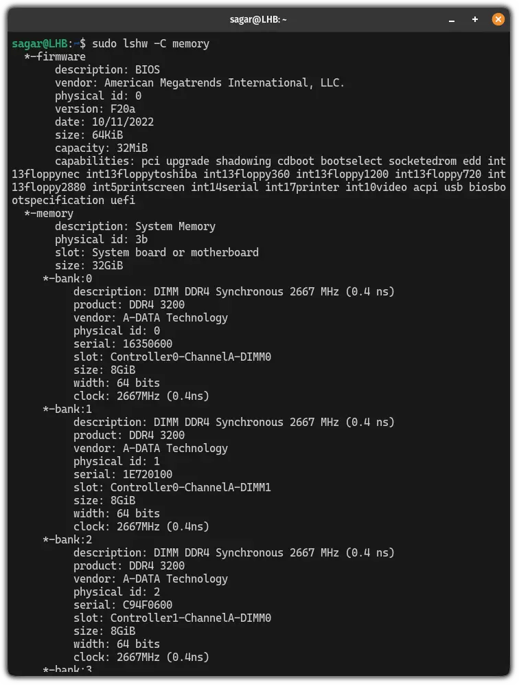 lshw Command in Linux Get Hardware Details