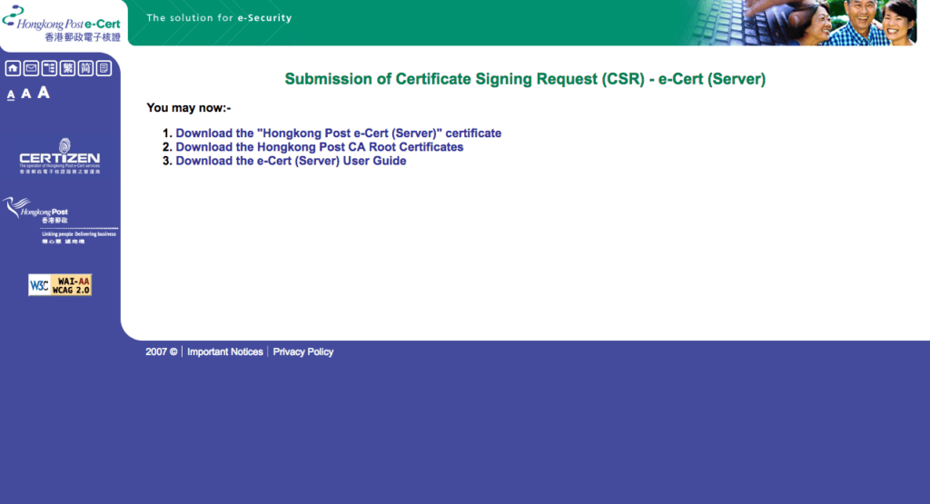 How to install Hongkong Post SSL eCert on Nginx web