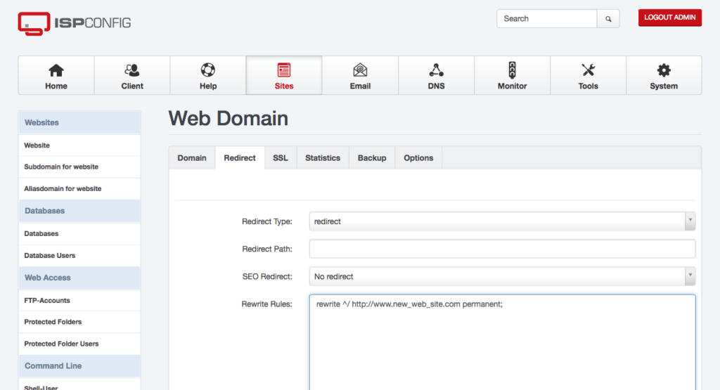 Nginx website redirect Linux Harbour