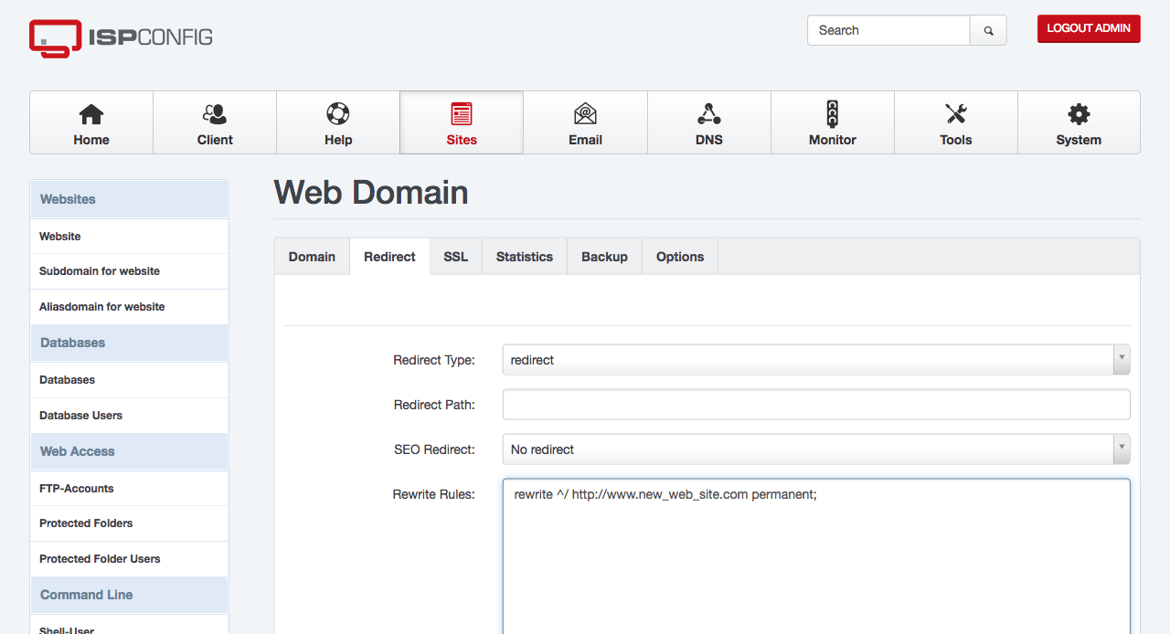 Nginx website redirect Linux Harbour