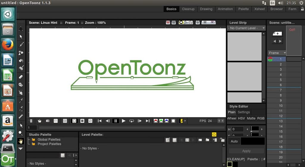 Install OpenToonz Animation Maker 2D App on Ubuntu 17.04
