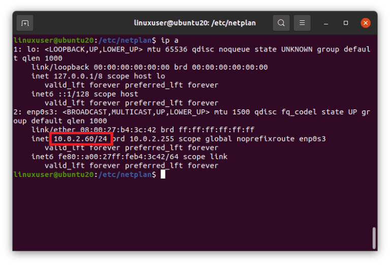 How to change from DHCP to Static IP Address in Ubuntu 20.04? Linux Hint