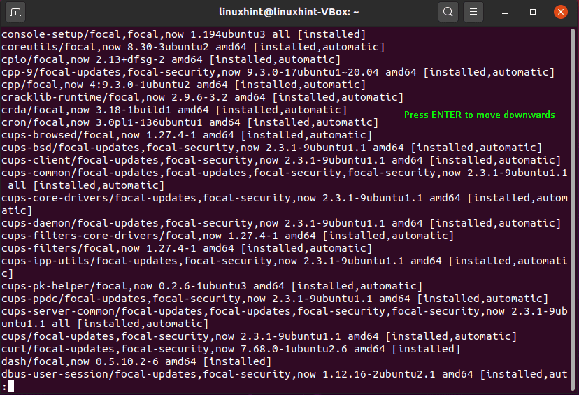 How to List Installed Packages on Ubuntu