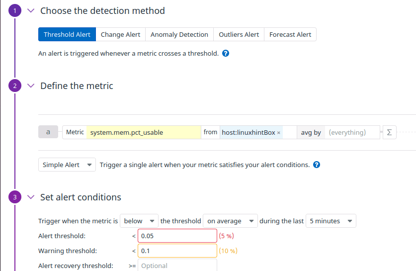 How to create Monitors with DataDog