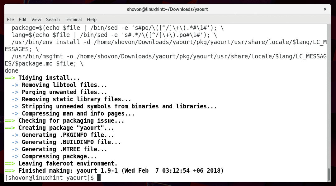 Install Yaourt on Arch Linux IDC