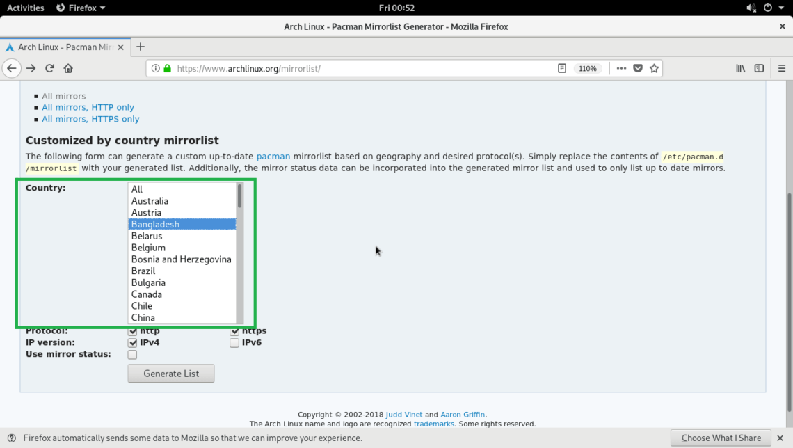 Setup Pacman Mirrors on Arch Linux