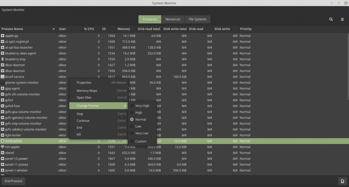 GNOME System Monitor