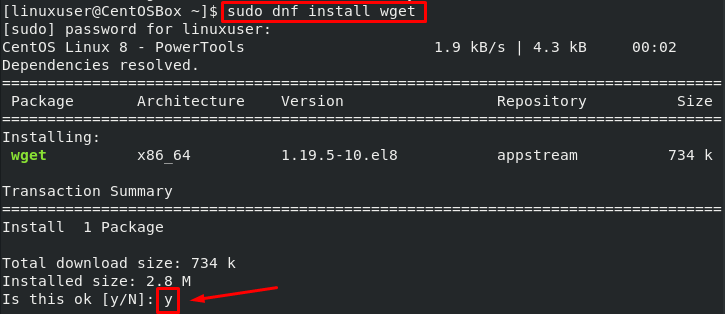 How to Install and Use wget on CentOS 8 Linux Hint