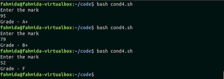 Bash conditional statement Linux Hint