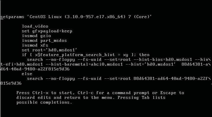 Using grub rescue commands on CentOS Linux Hint