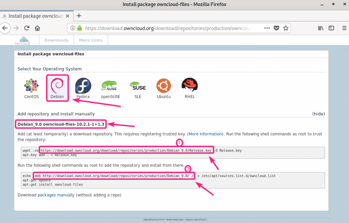 Installing OwnCloud on Debian 10