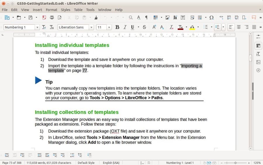 Getting Started with LibreOffice 51