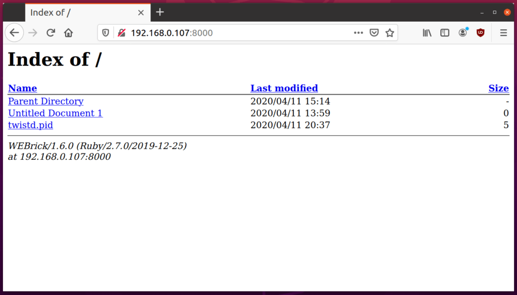 Share Files Using Lightweight Http Servers in Linux