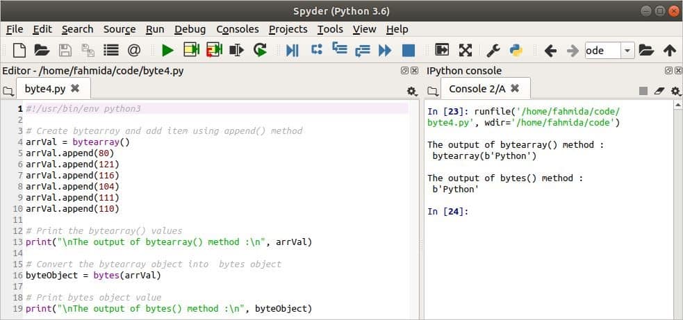 Convert Bytearray to Bytes in Python Linux Hint
