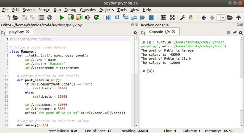 Polymorphism in Python Linux Hint