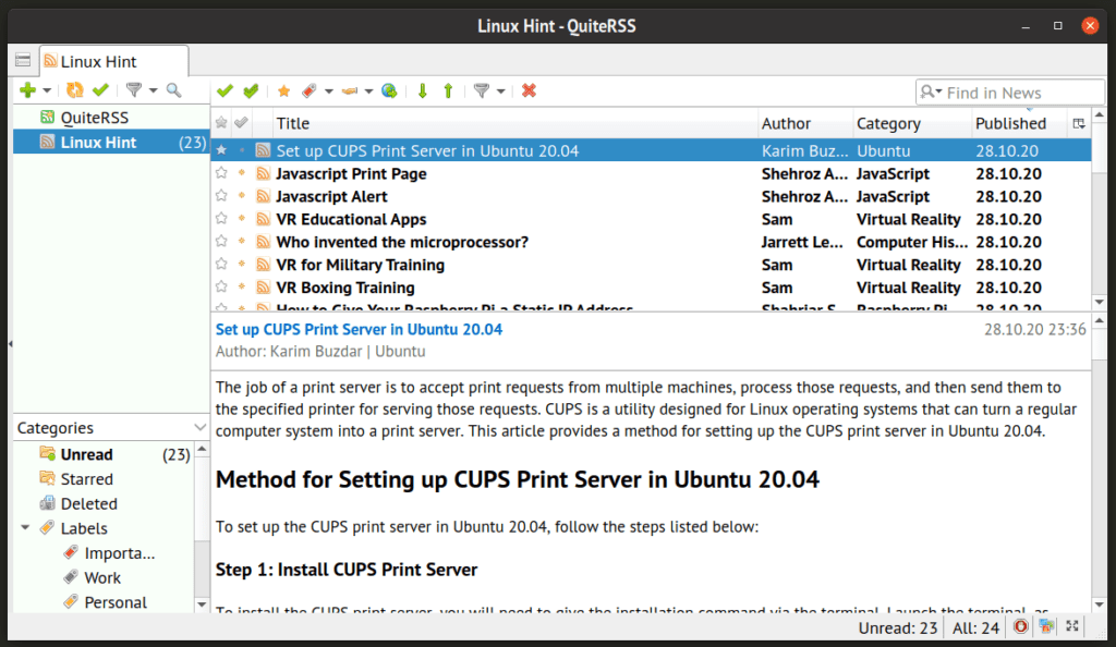 Best RSS Readers for Linux