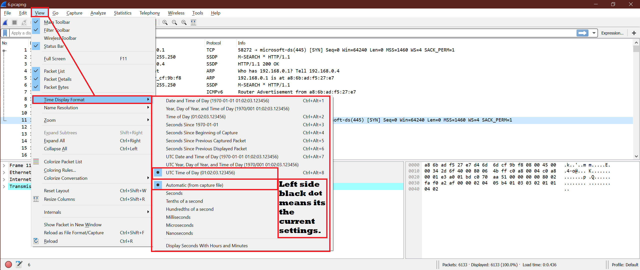 How to change time format in Wireshark Linux Hint