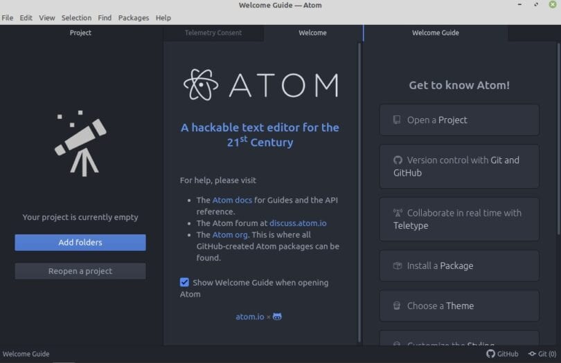How to Install Atom Text Editor on Linux Mint 20