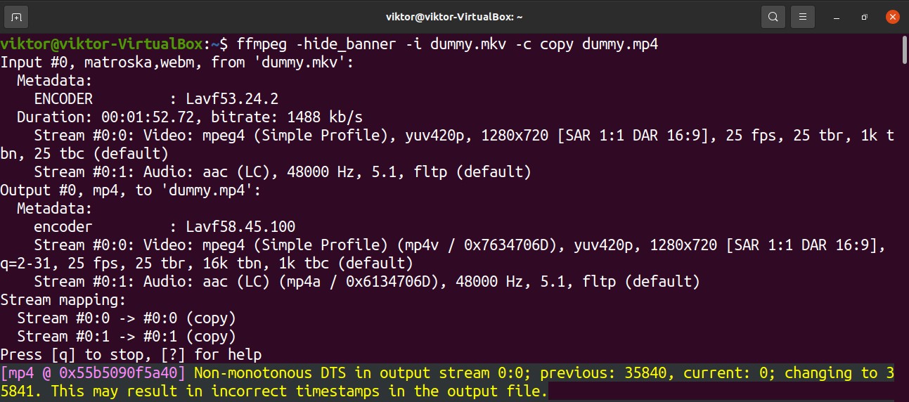 How to Convert MKV to MP4 in Ubuntu Using FFmpeg