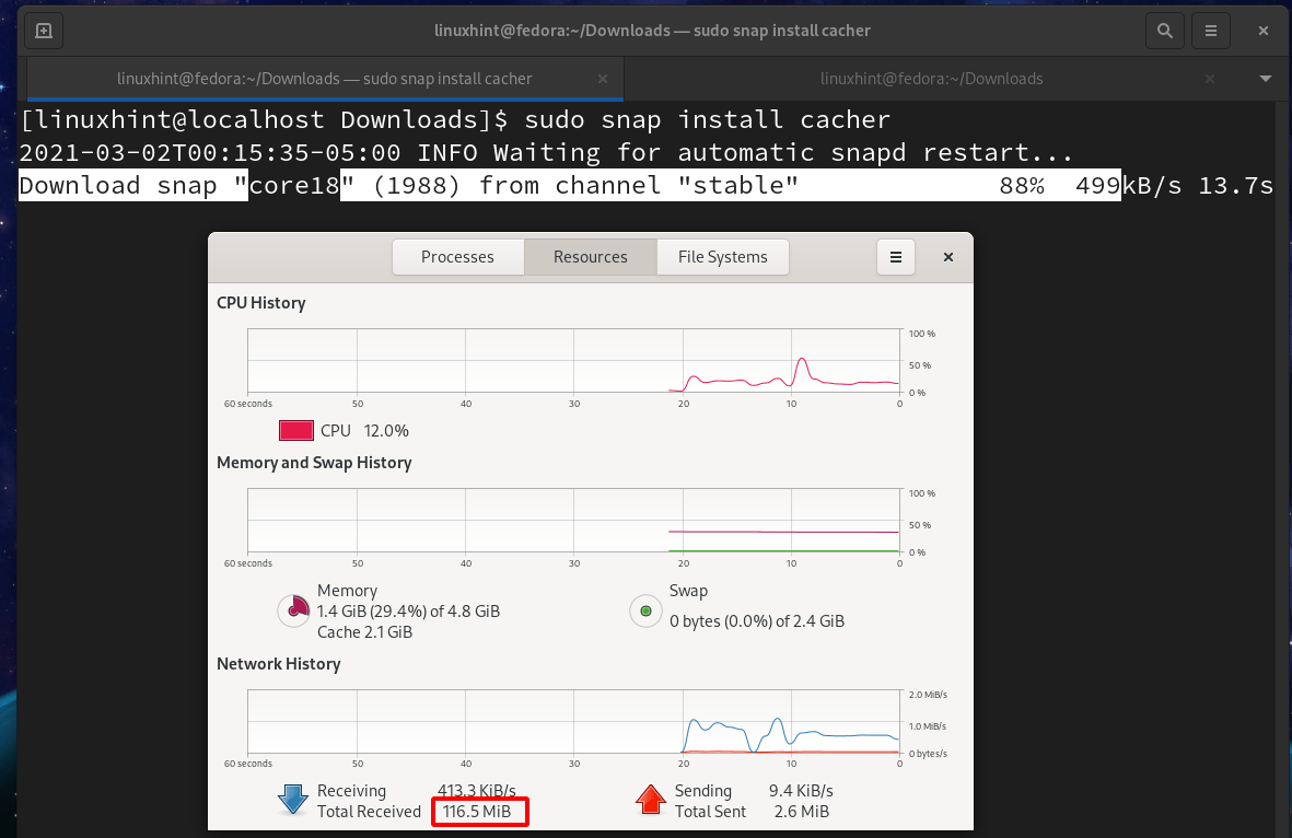 How to Install Cacher Code Snippet Library in Fedora Linux Hint
