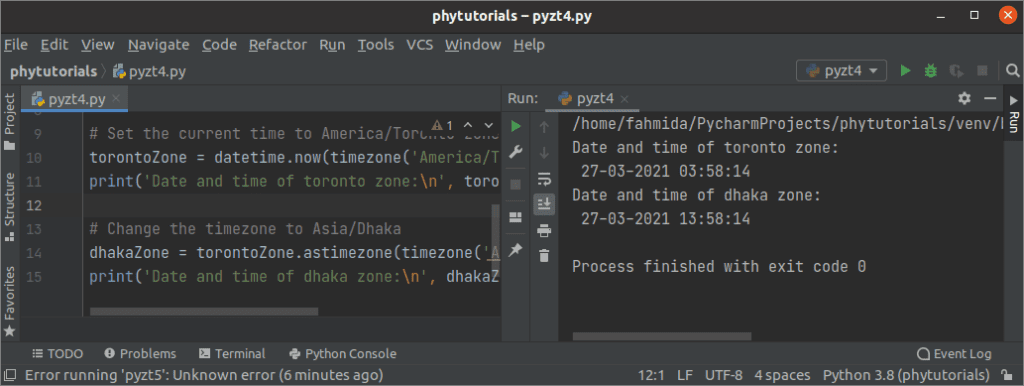 How to use the PYTZ module of Python Linux Hint Sound WRX