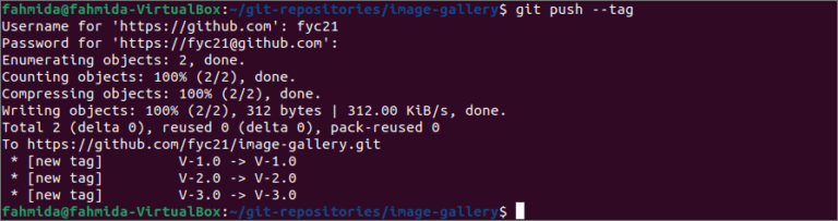 How to add tag specific commit in git