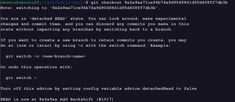 How to Checkout a Specific Commit in Git? Linux Hint